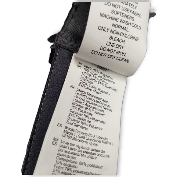 Brooks High Impact Juno Sports Bra Heather Asphalt Size 30C - Picture 10 of 11